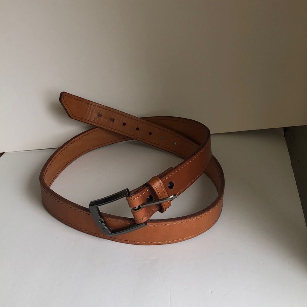 New Cognac leather belt size 50